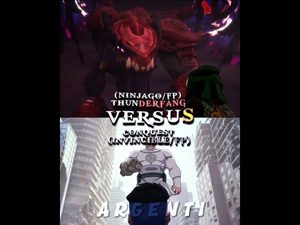 Thunderfang vs Conquest (Громоклык vs Конквест) #thunderfang #conquest #ninjago #invincible #wisedit