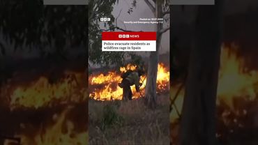 Dozens of people evacuated from their homes in central Spain. #Wildfires #Spain #BBCNews