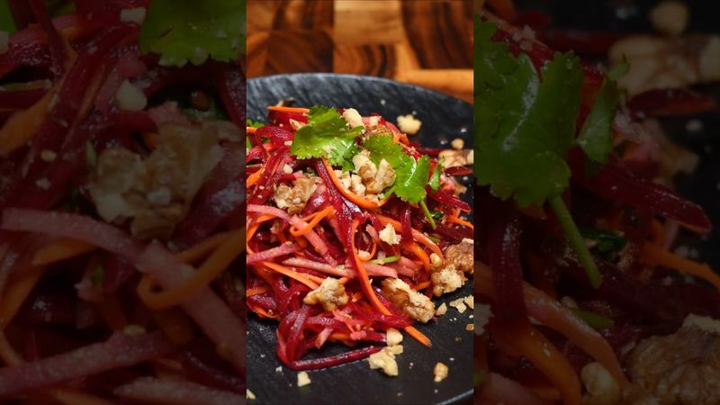 💥 Beet & Carrot Gut Reset Salad: Flush Toxins in 15 Mins! (High Fiber Recipe)#asmr #shorts