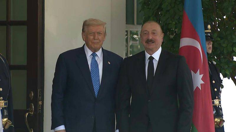 Azerbaijan President arrives at the White House for peace deal with Armenia | AFP
