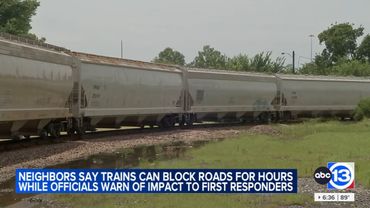 Neighbors say trains can block roads for hours