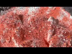 Red Cornstarch on Chalk