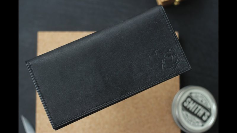 Косой шов на коже с двух сторон / Stitching leather by hand