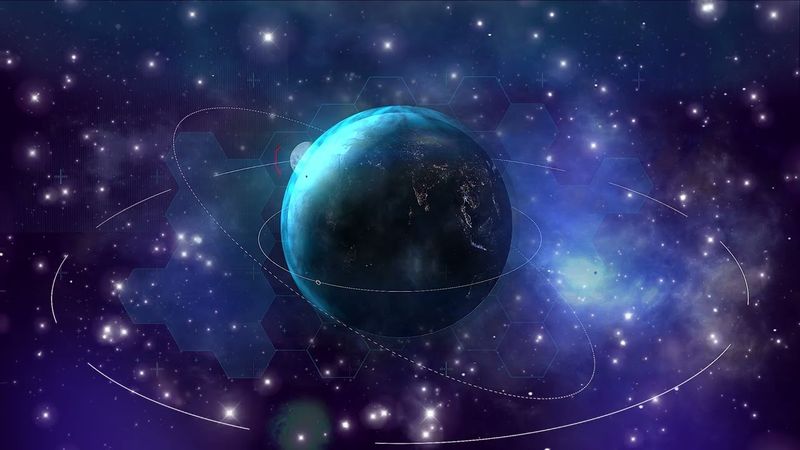 Футаж планеты и луны в космосе! Footage of the planet and the moon in space!