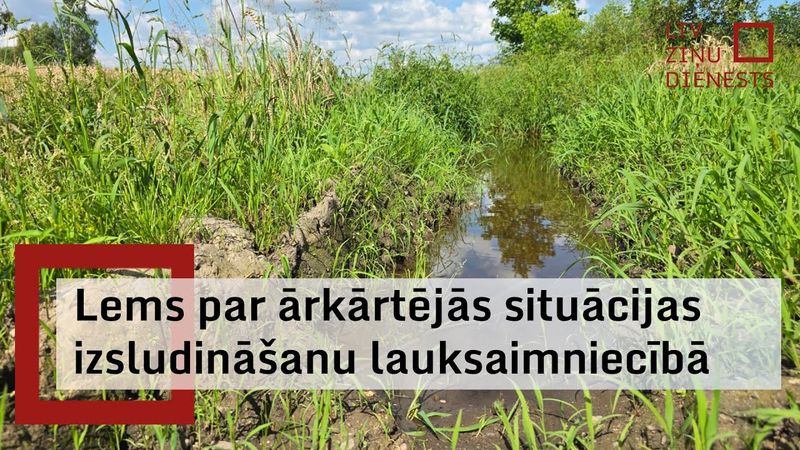 Ministrija rosina izsludināt ārkārtējo situāciju Latvijas lauksaimniecībā līdz 4. novembrim