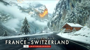 Driving Into a Winter Dream ❄️ France to Lauterbrunnen, Switzerland 4K