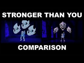 Comparison of Stronger than you - Chara Response (Undertale Animation Parody)