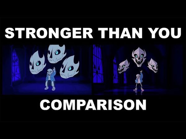 Comparison of Stronger than you - Chara Response (Undertale Animation Parody)