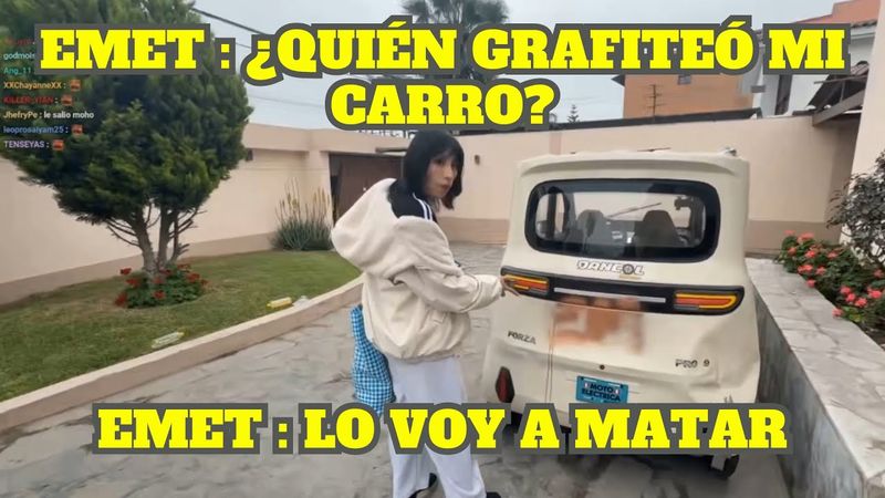 EMETSUKI DESCUBRE QUE GRAFITEARON SU CARRO Y QUIERE HALLAR AL CULPABLE