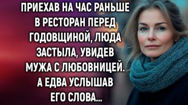Приехав на час раньше в ресторан перед годовщиной, Люда застыла, увидев мужа. А едва услышав…
