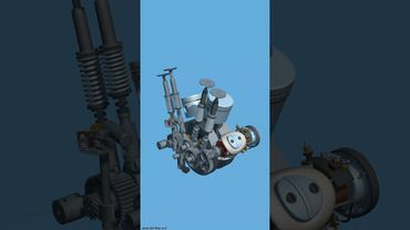 Harley-Davidson 1948 UL internals in motion...