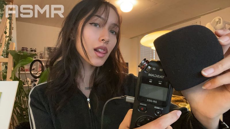 ASMR ☆ fast & aggressive tascam tingles (mic triggers, biting, rambles,..)