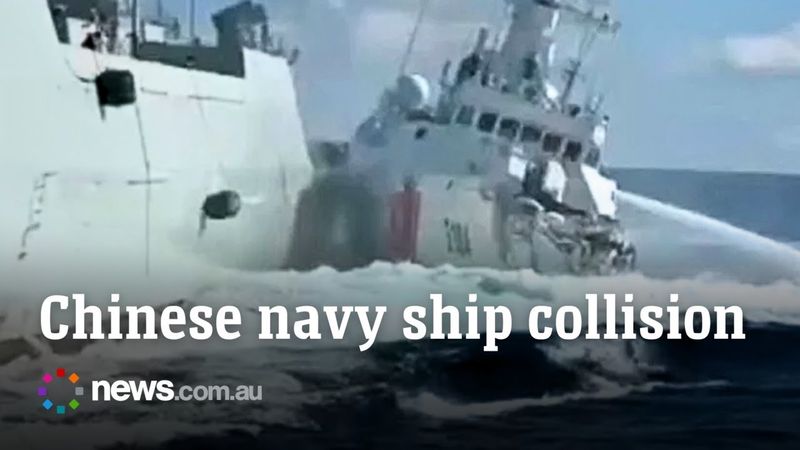 Chinese warship collides with coast guard in pursuit gone wrong