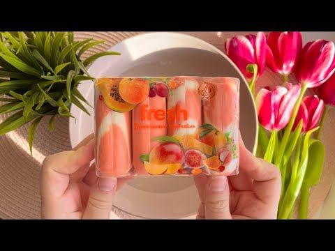 🧡 ASMR SOAP 💛 Fresh • Tropical cocktail🍹• Washing 🍑