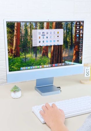 Cable chaos? 🧹 PULWTOP iMac hub organizes your desktop perfectly!#pul...