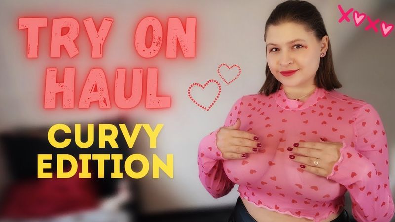 [4K] Cute sheer tops for Valentine's Day 💕 | Curvy | Tina Angel 👼