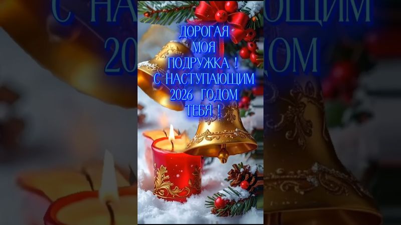 С наступающим Новым годом❤ Любимой подружке❤ Пожелание ❤🤗
