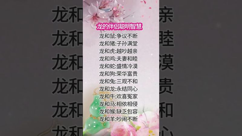 生肖龍和其他生肖的關係！龍的伴侶聰明智慧！ #國學文化 #國學智慧 #正能量 #正能量 #易學智慧 #運勢 #人生感悟 #生肖 #十二生肖 #玄學 #命理