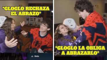 GLOGLO LE RECHAZA UN ABRAZO A EMIKUKIS Y LUEGO LA OBLIGA A ABRAZARLO