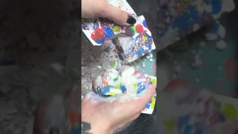 Splattered Dyed Fresh Chalk