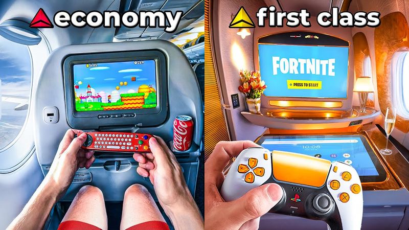 I Tried Gaming In EVERY Airplane Seat...