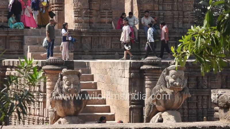 Konark Sun Temple is a 13th century CE Hindu Temple in Odisha India