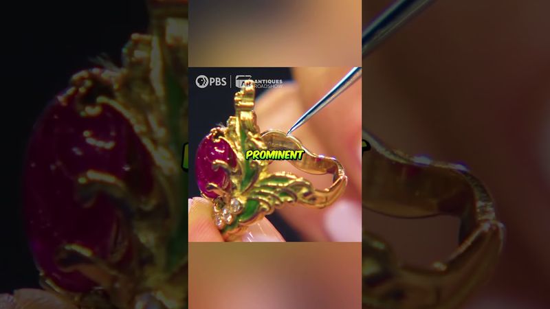 كانت تمتلك خاتمًا نادرًا من الألماس والياقوت 🤯💍 #عرض_التحف_الآلية #خاتم #ألماس #تحف