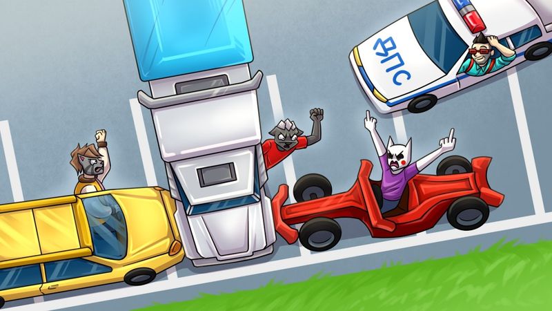 ПОЛНЫЙ БЕСПРЕДЕЛ НА ДОРОГЕ :D PULLBACK RACERS