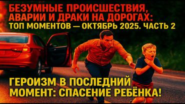 БЕЗУМНЫЕ происшествия, аварии и драки на дорогах: ТОП моментов — Октябрь 2025. ЧАСТЬ 2.