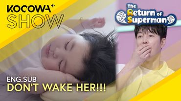 Can he lay Haru down without waking her up?! | The Return of Superman EP585 | KOCOWA+