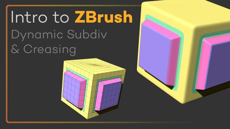 Intro to ZBrush 035 - Dynamic Subdivisions and Creasing! Easy non-destructive smooth results!