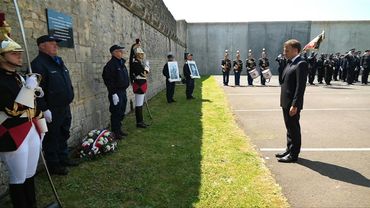 Macron commemorates bloody prison van ambush, one year on | AFP