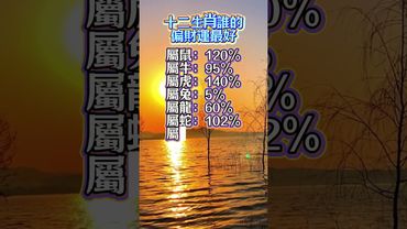 十二生肖誰的，偏財運最好！