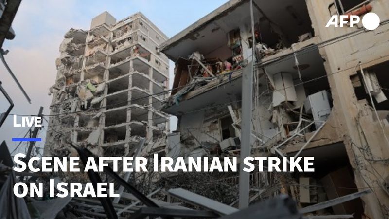 🔴LIVE: Aftermath of an Iranian strike on Bat Yam, near Tel Aviv | AFP