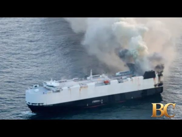 Cargo ship carrying 3,000 new vehicles sinks off Alaska weeks after catching fire