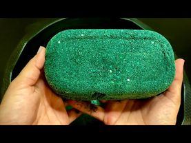 Asmr - crunchy baking soda crush - glitter mix - red baking soda