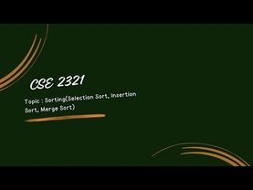 DS Sorting(Selection Sort, Insertion Sort, Merge Sort)