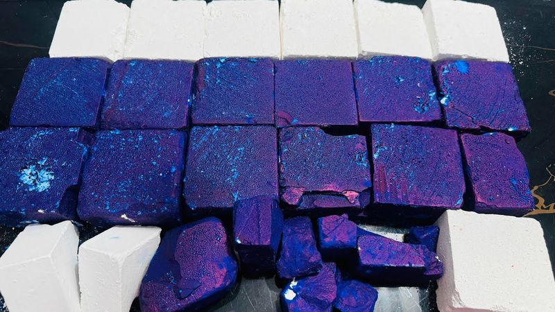 Fresh Dyed Gym Chalk ASMR Crush | Oddly Satisfying ASMR