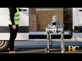 Delivery robot autonomously lifts, transports heavy cargo