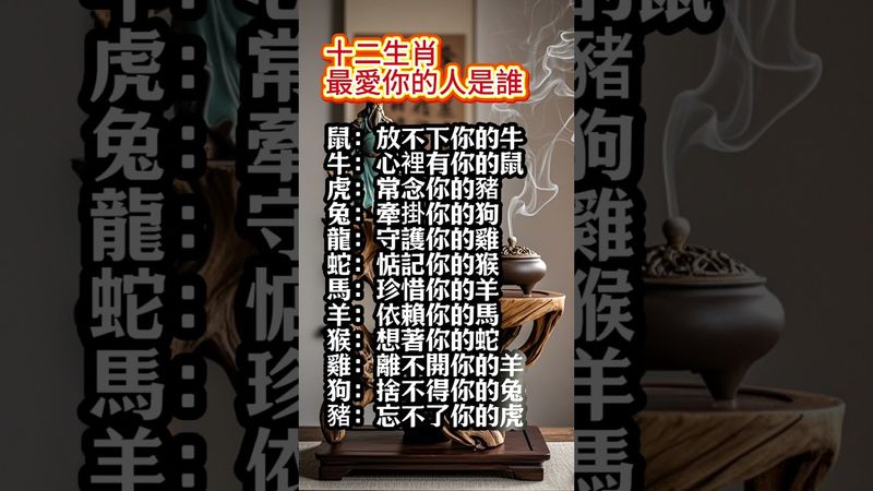 十二生肖 最愛你的人是誰？#生肖  #運勢  #玄學 #風水