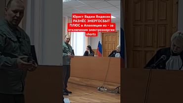 Юрист Вадим Видякин РАЗНЁС ЭНЕРГОСБЫТ ПЛЮС в Апелляции из - за отключения электроэнергии shorts