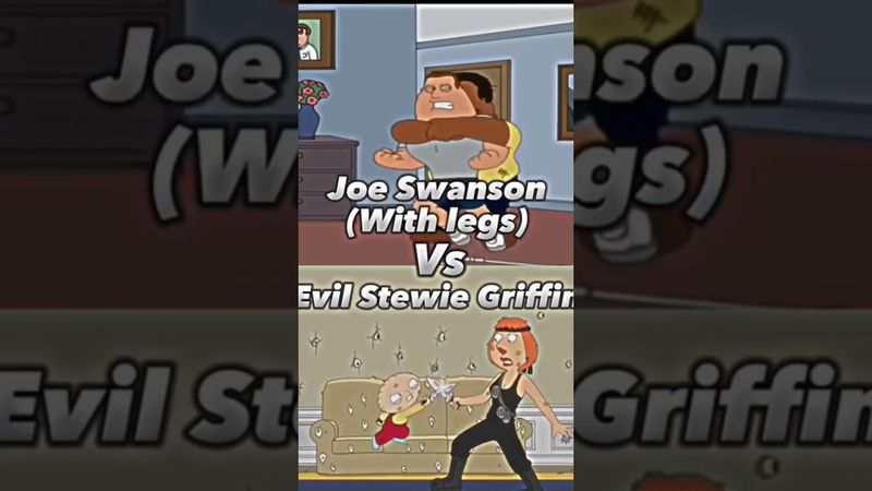 Evil Stewie V.S Joe with legs #familyguy #viral #memes #insane #battle