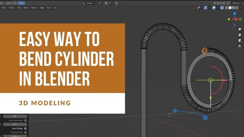 Cara Mudah Menekuk Silinder di Blender | Bagaimana Cara Menekuk Silinder di Blender? | Tutorial P...