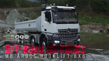 Rc Truck Mercedes Benz Arocs Hooklift 8x8 Off road Rock | 1:14 | Rc lesu