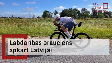 Garo distanču velobraucējs Arvis Sprude dodas 1600 km garā labdarības braucienā apkārt Latvijai