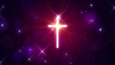 Radiant Cross in Starry Purple Space | 1 Hour Peaceful Worship