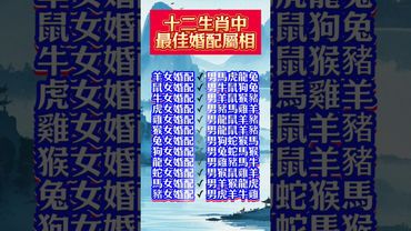 【十二生肖中最佳婚配屬相】#生肖 #十二生肖 #運勢  #玄學 #風水 #命理