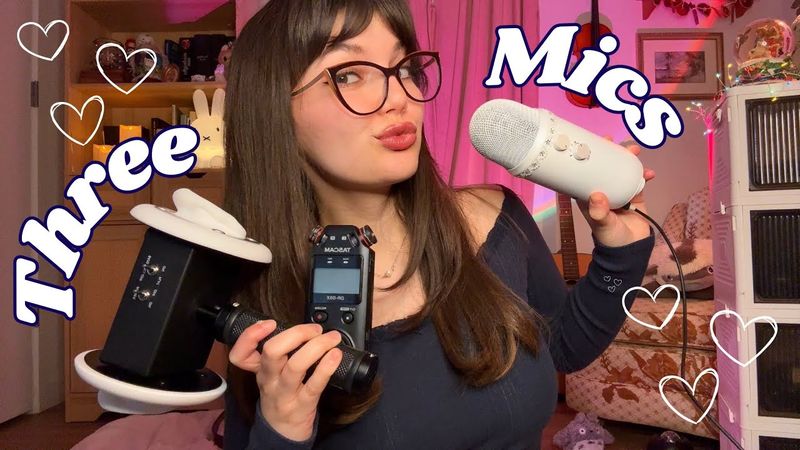 ASMR | Fast and Aggressive Mouth Sounds With 3 Mics (Mic Scratching and Ear Triggers)