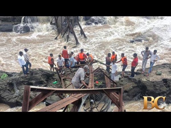 At least two dead after bridge collapses in India tourist destination