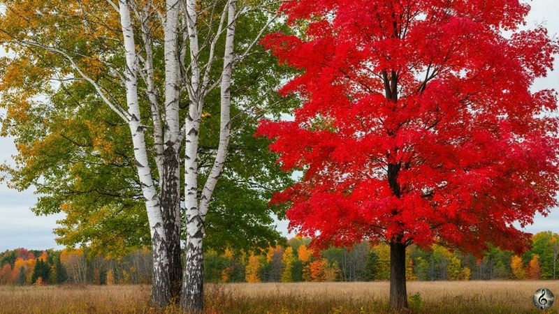 Белая берёза алый клён 🎵 - (Ai)